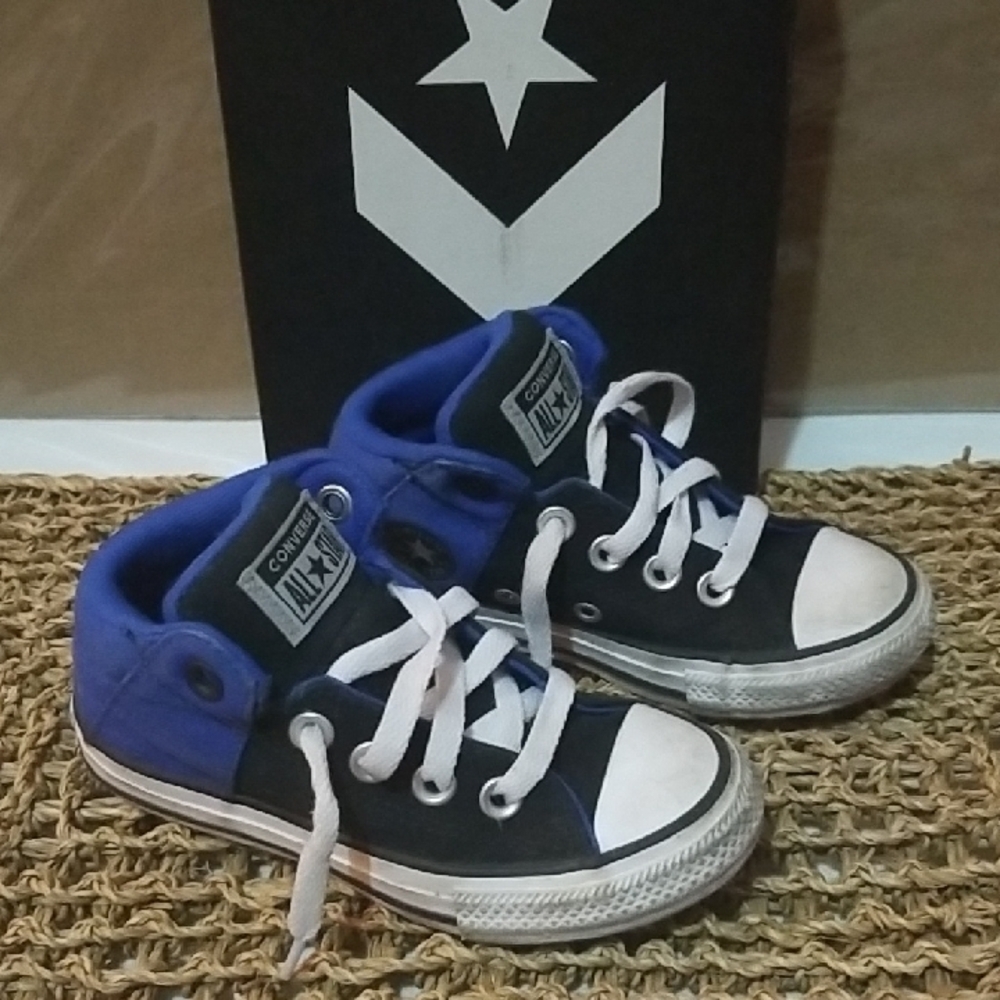 Converse Kids High-Top Sneakers - Blue and Black US 11 Toddler